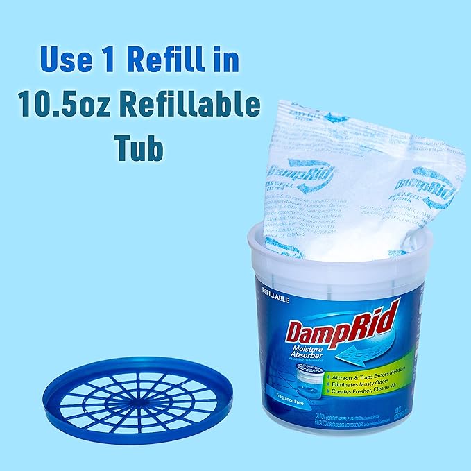 DampRid - Fragrance Free Moisture Absorber 10.5 oz. Easy Fill Refill Packs - 4 - Image 5