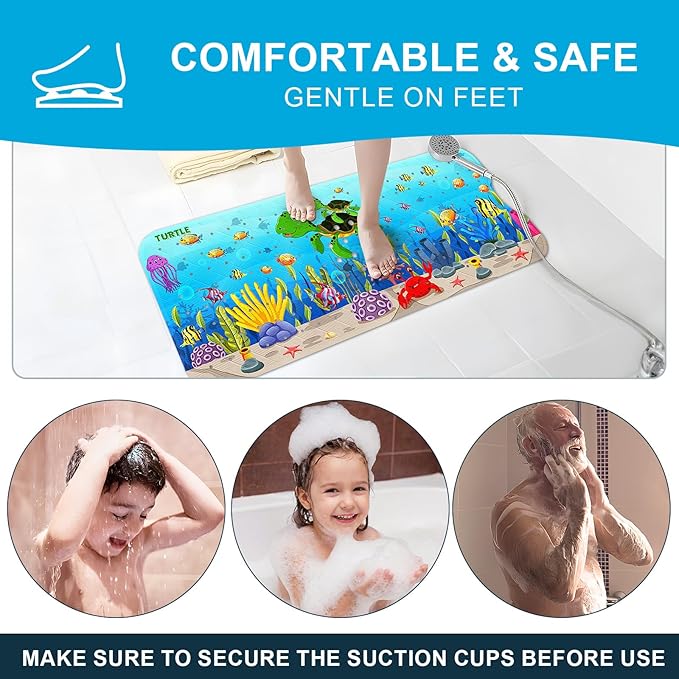 XIYUNTE Baby Bath Mat for Tub Non Slip Kids Bath Mat - Image 7