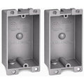 Plastic Electrical Box, Shallow Remodel Box, 8 Cubic Inch Grey Outlet Box by AirmontProducts