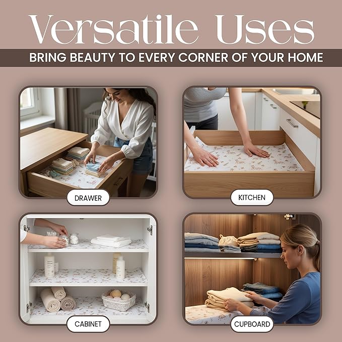 8X Non Scented Drawer Liners for Dresser - Image 6