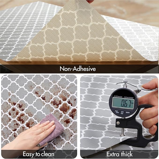 Viseeko Shelf and Drawer Liner for Kitchen Cabinet, Non-Adhesive Cabinet Liners - Image 5