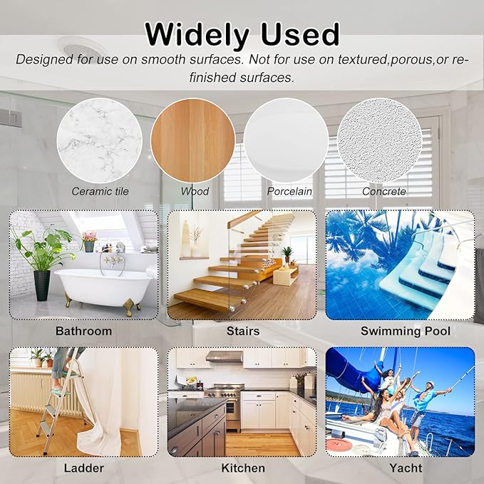 S&X Bathtub Non Slip Stickers, Gritty Textured Slip-Resistant Treads - Image 7