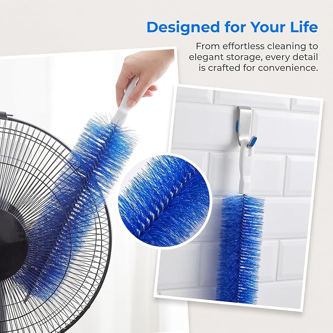 Bendable Microfiber Head, New Fan Cleaner Brush Reusable Dust Remover Washable - Image 6