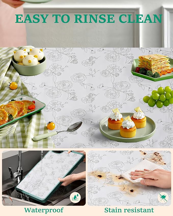 Floral Drawer Liner for Kitchen Cabinet 12 in x 30FT, Non-Adhesive Shelf Liner - Image 4