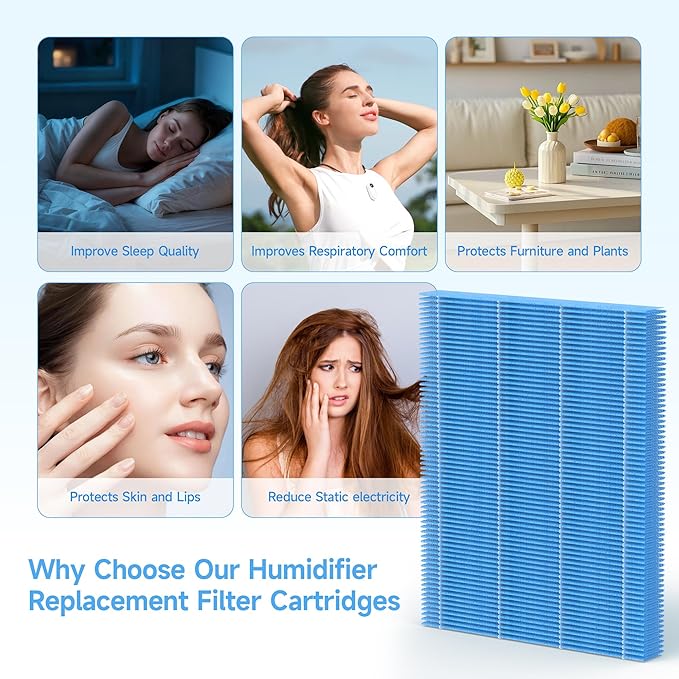 SAKEGDY 4 Packs MD1-0034 Replacement Humidifier Wick Filters Compatible - Image 4