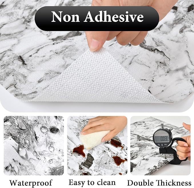 Drawer and Shelf Liner for Kitchen Cabinet: 12 in X 30 Ft Non Slip Waterproof - Image 4