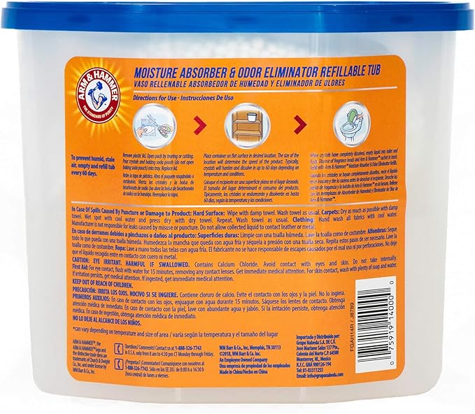 Arm & Hammer Fragrance Free Refillable Moisture Absorber and Odor Eliminator 14 - Image 3