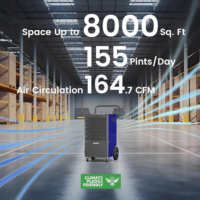 Yaufey 155 Pints Commercial Dehumidifier - Image 3