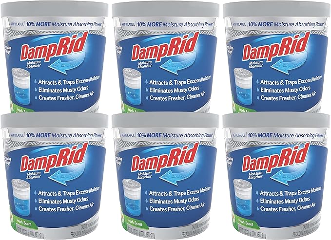 DampRid Refillable Moisture Absorber, 11 oz., Eliminates Musty Odors by DampRid