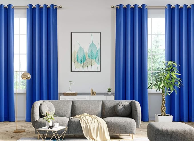 MYSKY HOME Blue Closet Door Curtains 84 Inch Blackout Curtains - Image 7