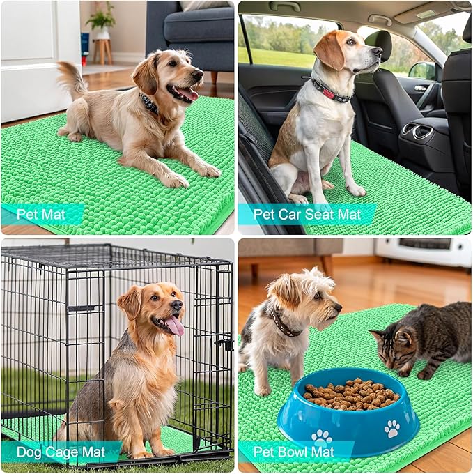 OLANLY Dog Door Mat for Muddy Paws 24x16, Absorbs Moisture and Dirt, Absorbent - Image 7