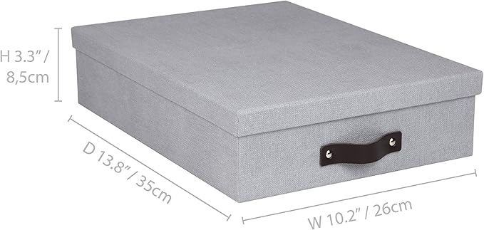 Bigso Oskar Canvas Fiberboard Document Letter Box - Image 4
