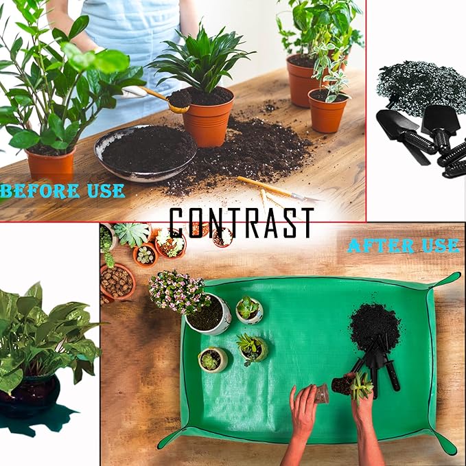 BIUWING Extra Large Plant Repotting Mat, Thickened Waterproof - Image 2