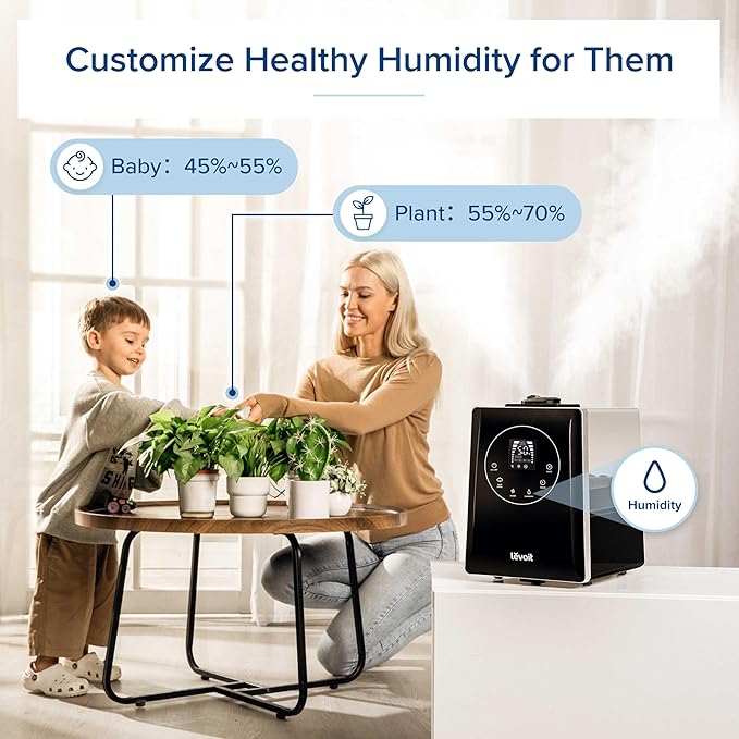 LEVOIT LV600HH 6L Warm and Cool Mist Ultrasonic Humidifier, Rapid Humidification - Image 6