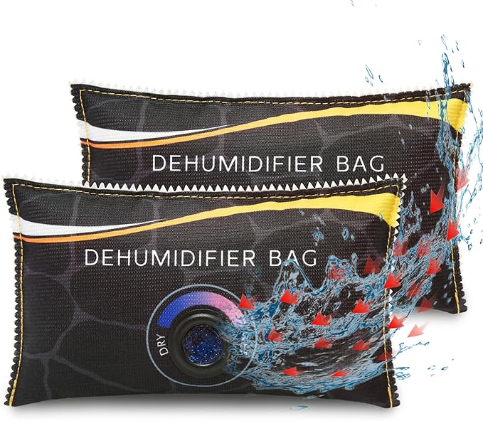 2 x 400g Rechargeable Moisture Absorbers, Car Dehumidifier Bag, Microwave Fast by Aszwor