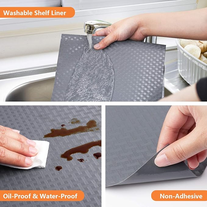 Shelf Liners for Kitchen Cabinets Refrigerator Liners Waterproof & Oil-Proof - Image 5