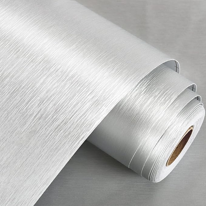 WESTICK Textured Stainless Steel Peel and Stick Aluminum Adhesive Sheet Brushed - Image 6