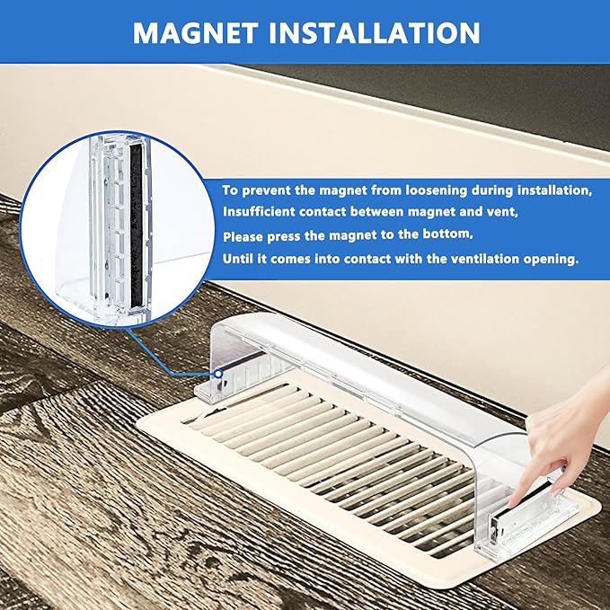 Air Vent Deflectors Adjustable Magnetic Heat and Vent Cover, 2 Pack… - Image 3