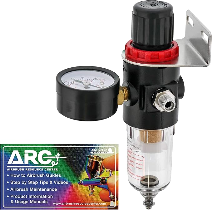 Master Airbrush True Diaphragm Airbrush Pressure Regulator by MasterAirbrush