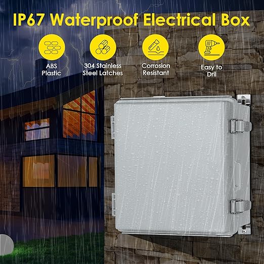 Waterproof Electrical Junction Box, IP67 Plastic Weatherproof Electrical - Image 2