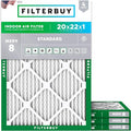 Filterbuy 20x22x1 Air Filter MERV 8 Essential Dust & Allergy Defense, by Filterbuy
