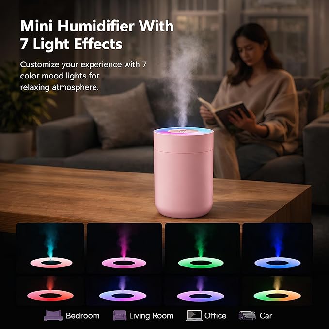 230ML Humidifier for Bedroom, Air Humidifier for Home, Plant Humidifiers Indoor - Image 3