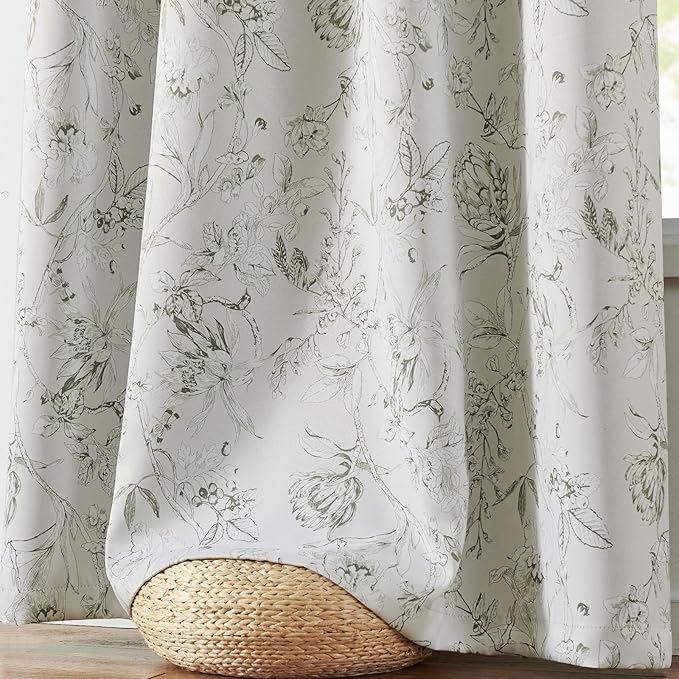 jinchan Floral 95% Blackout Curtains - Image 6
