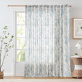 jinchan Linen Floral Curtains 100 Inch Extra Wide by JINCHAN