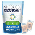 LotFancy Silica Gel Packets, 300 Packs 0.5 Gram, Indicating Desiccant by LotFancy