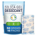 LotFancy Silica Gel Packets, 50 Gram 15 Packs Rechargeable Desiccant Packs by LotFancy