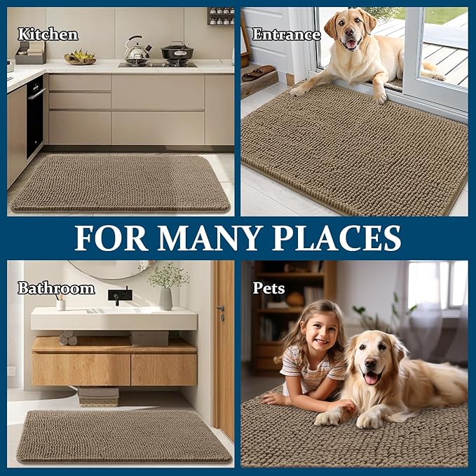 OLANLY Dog Door Mat for Muddy Paws 44x32, Absorbs Moisture and Dirt, Absorbent - Image 8