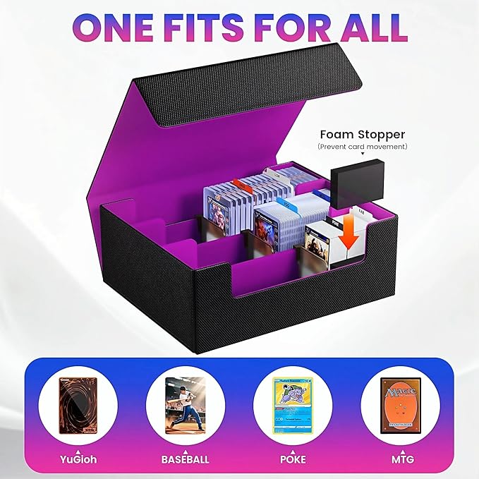 Card Storage Box For Trading Cards 1800+, Card Deck Box - Image 5