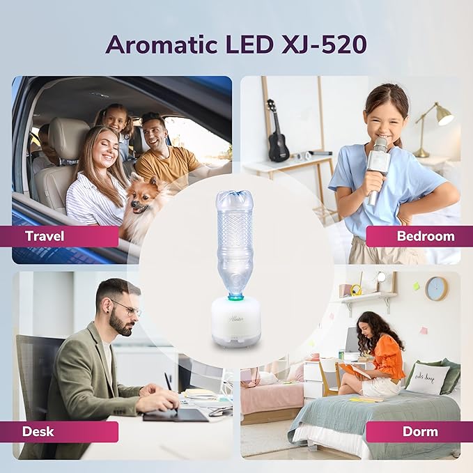 Hunter XJ-520 Aromatic LED Personal Ultrasonic Humidifier - Image 7