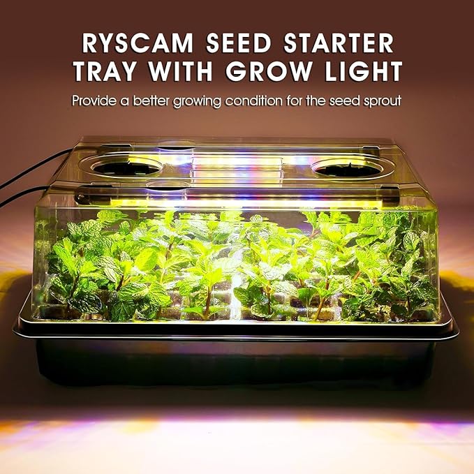 Seed Starter Tray with Grow Light, 192-Cell Seed Starter Kit, Seedling Starter - Image 7