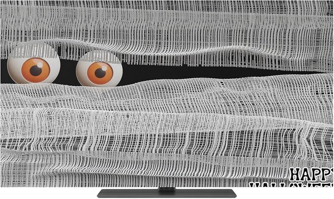 Halloween Abstract Scary Eyes Indoor TV Cover, Elastic TV Screen Protector - Image 2
