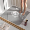 Square Shower Mat, Soft PVC Loofah Bath Mat Without Suction Cups by LYGLIGH