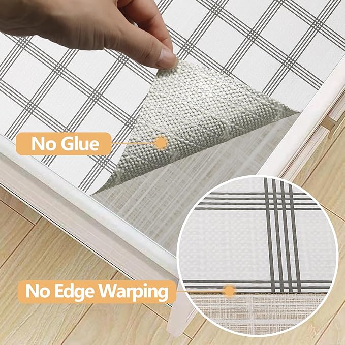 Drawer Shelf Liner Non Adhesive, Slip Resistant Easy to Clean Protect Kitchen - Image 4