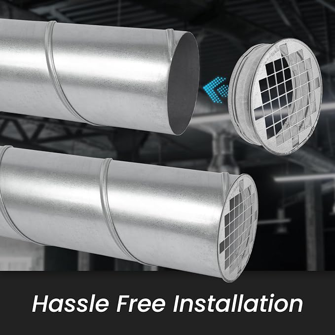 6" Inch Duct End Cap with Steel Mesh - Image 3