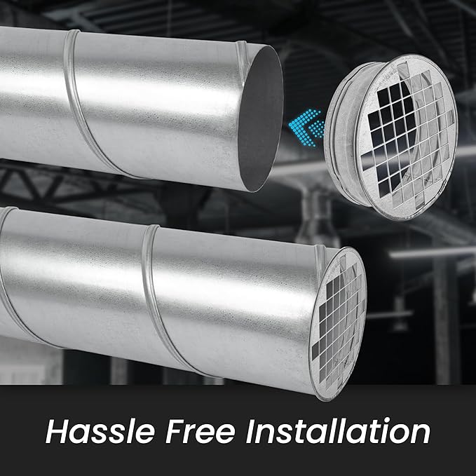 8" Inch Duct End Cap with Steel Mesh - Image 3