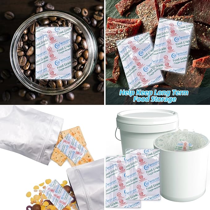 500CC Oxygen Absorbers for Food Storage, 50 Packs, Large Size Long Lasting O2 - Image 9
