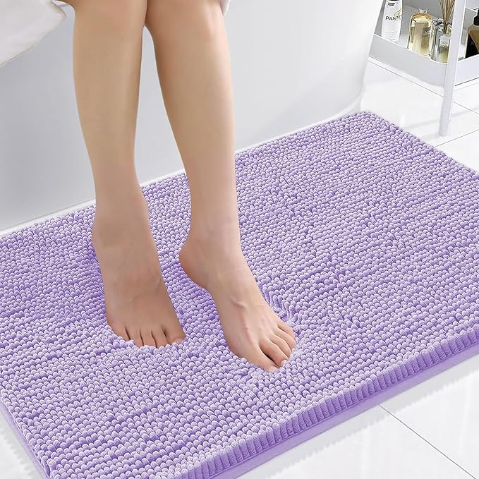 Smiry Luxury Chenille Bathroom Rugs 36x24, Extra Soft and Absorbent Shaggy Bath by Smiry