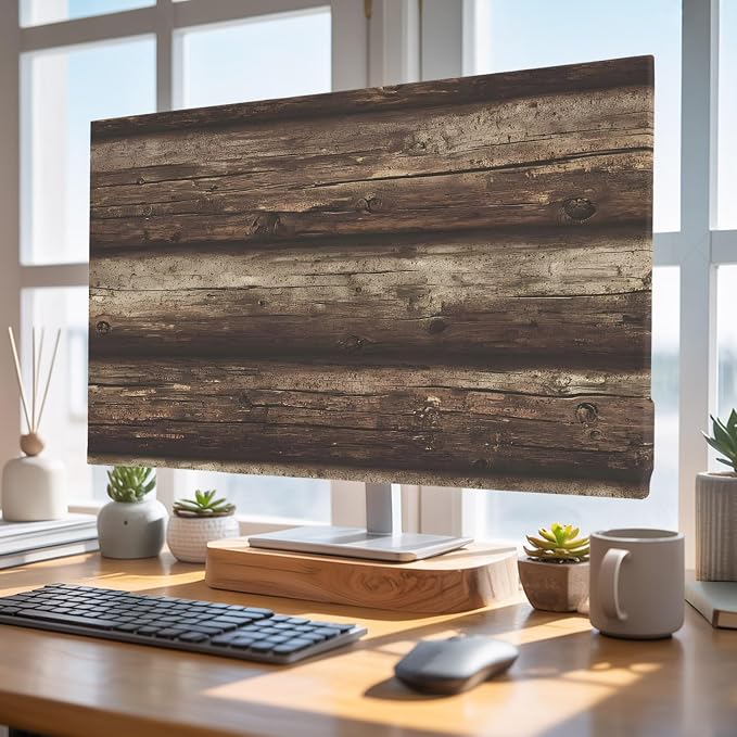 Farmhouse Vintage Wood Grain Indoor TV Cover, Elastic TV Screen Protector - Image 5