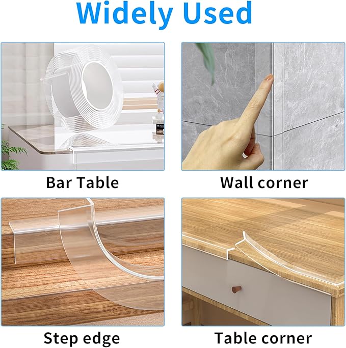 13.12 FT Edge Corner Protector Baby Proofing, Soft Clear Furniture Table Corner - Image 6