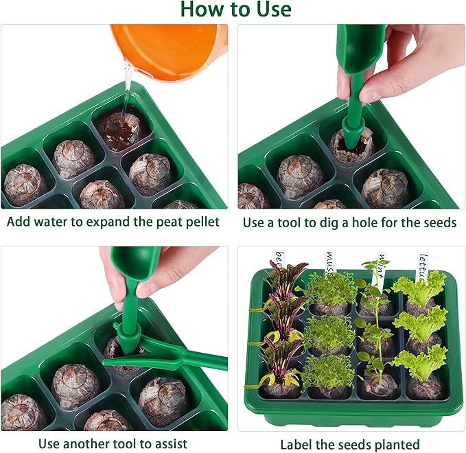 10 Sets Seed Starter Tray Kit Seed Starter Trays - Image 5