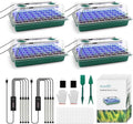 BlumWay Seed Starter Tray with Grow Light, 4 Pack 160 Cells Seedling Tray with by BlumWay