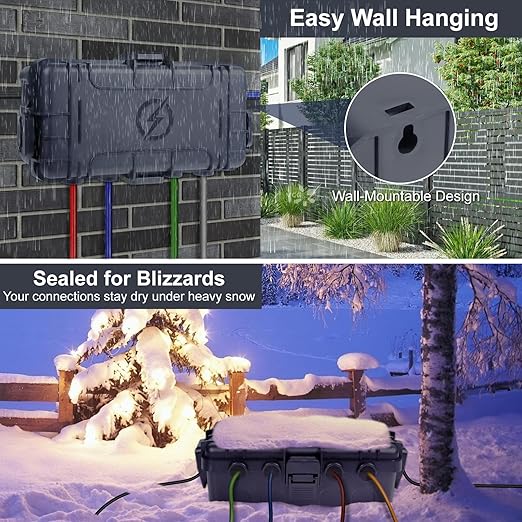 Outdoor Electrical Box Waterproof, OUTDSPLY Medium Outdoor Electrical Box w/ 6 - Image 4