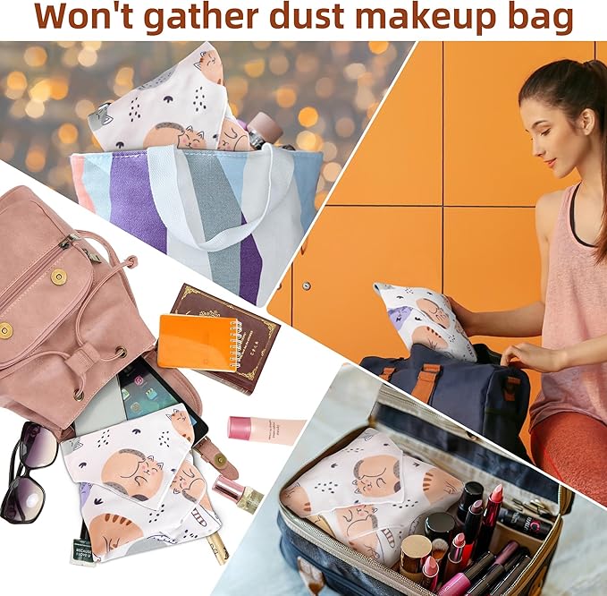 Self-Adhesive Magic Cloth Makeup Bag, Portable Protective Cosmetic Pouch - Image 6
