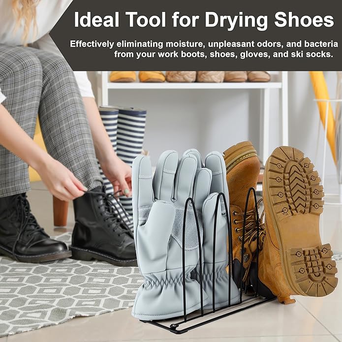 Enhon Metal Shoe Drying Rack, and Glove Dryer Rack - Image 5