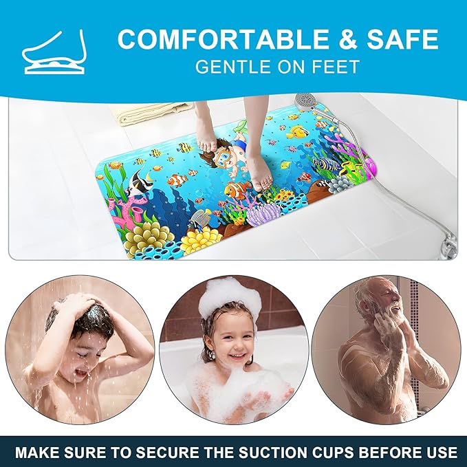 XIYUNTE Baby Bath Mat for Tub Non Slip Kids Bath Mat - Image 7
