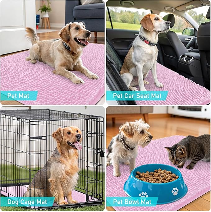 OLANLY Dog Door Mat for Muddy Paws 47x17, Absorbs Moisture and Dirt, Absorbent - Image 7